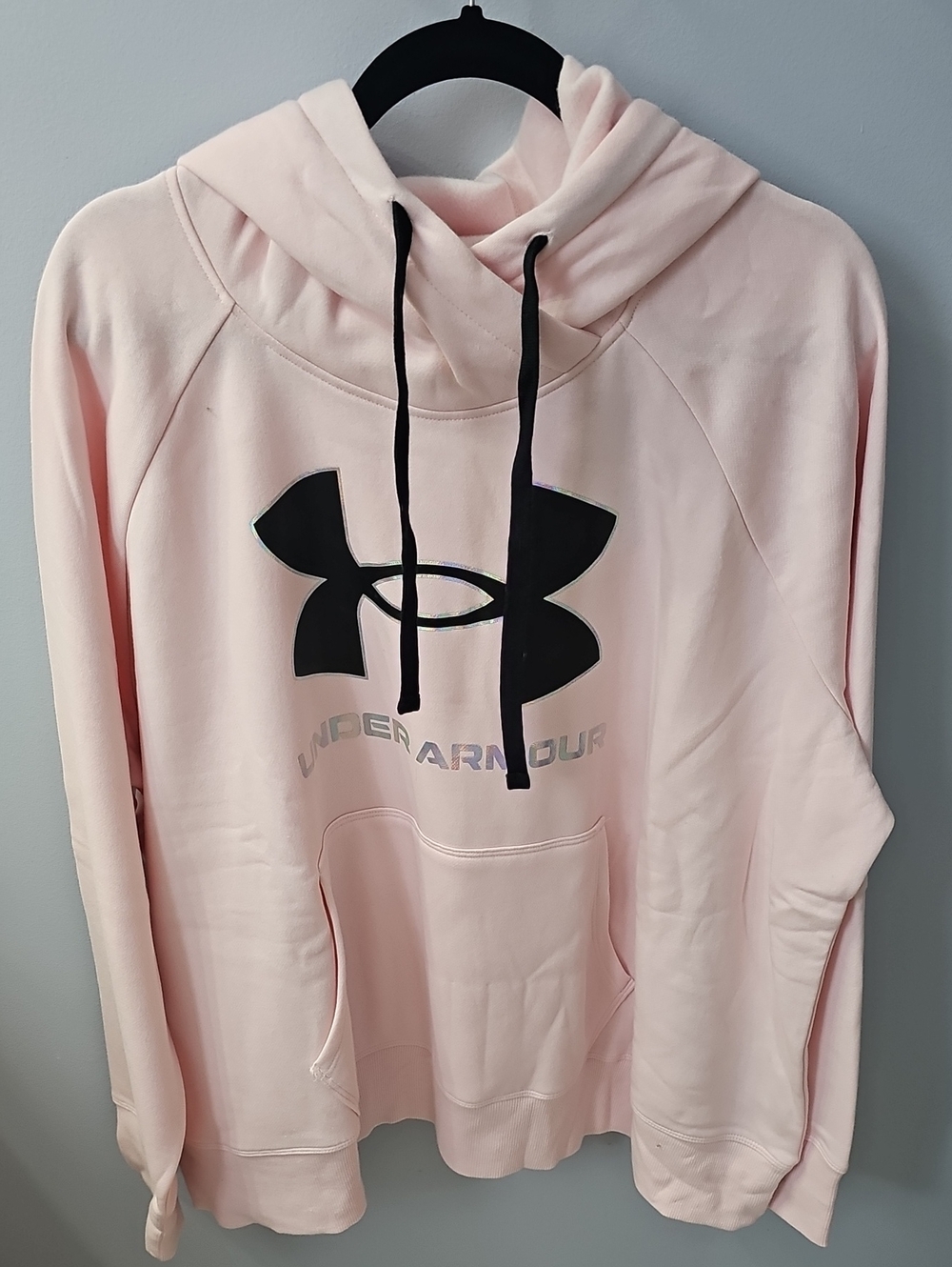 3X Under Armour Light Pink Hoodie with Black Logo XXL